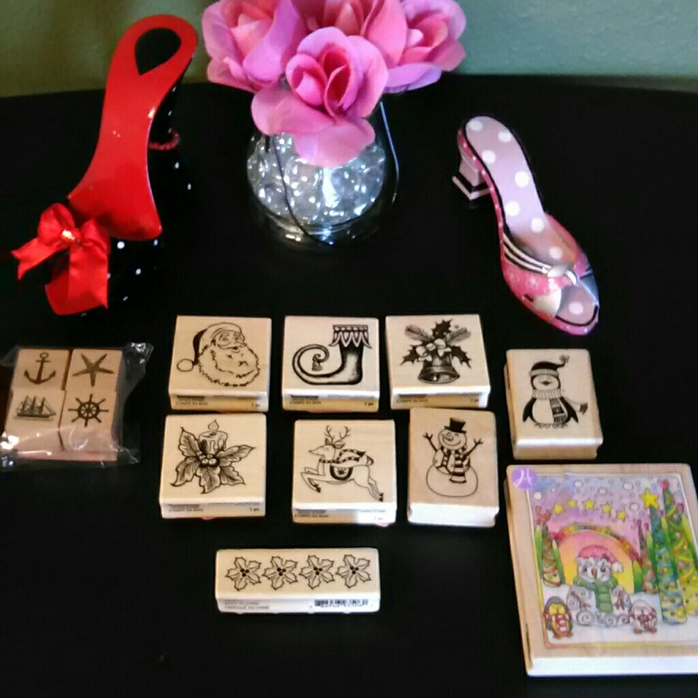 Craftsmart wooden rubber stamps