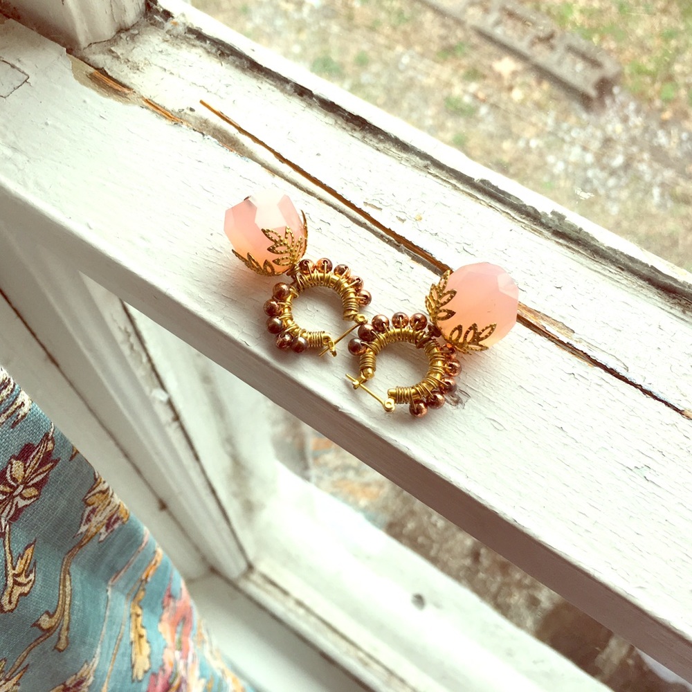 Pink Statement Earrings