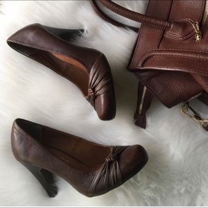 ALDO Distressed Brown Leather Pumps Sz 9