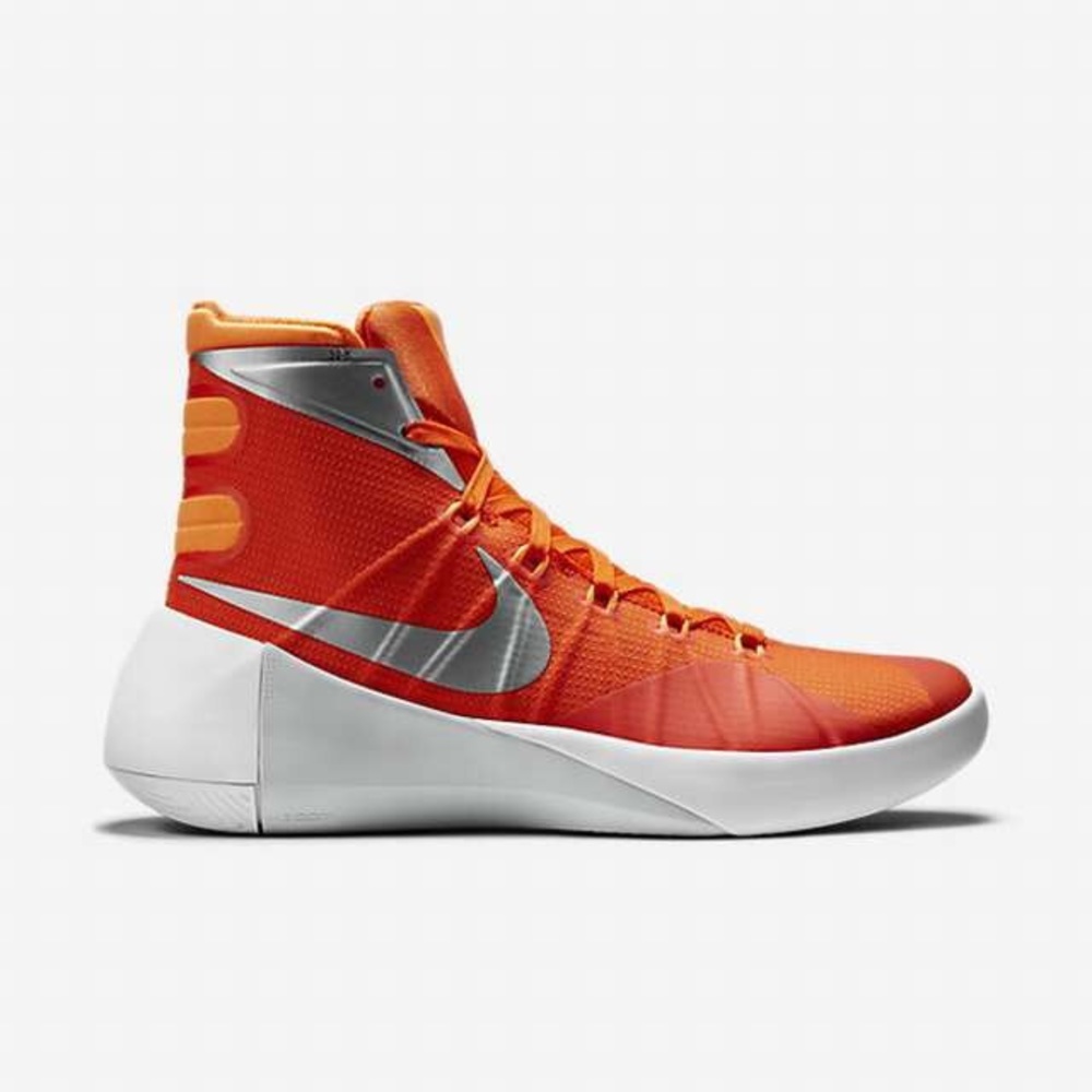 NIKE WOMENS HYPERDUNK ORANGE SHOES HI TOPS