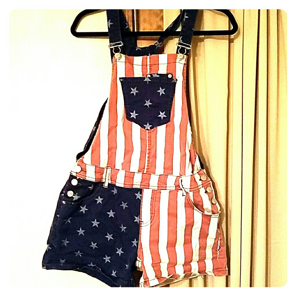 American Flag overalls