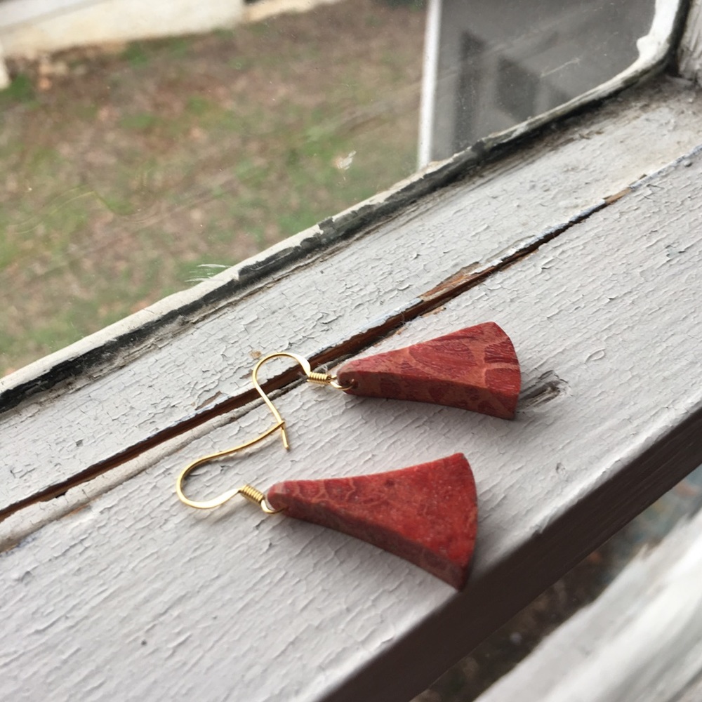 Red Statement Earrings