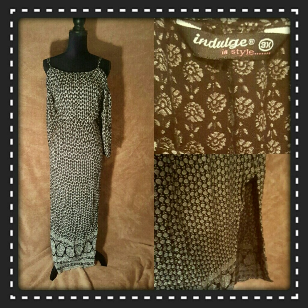 Cold shoulder maxi dress