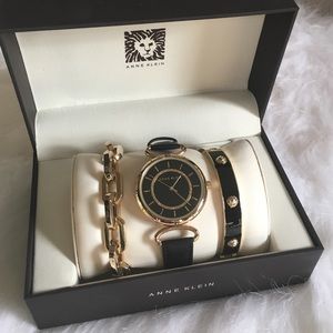 Anne Klein Watch & Bangles set