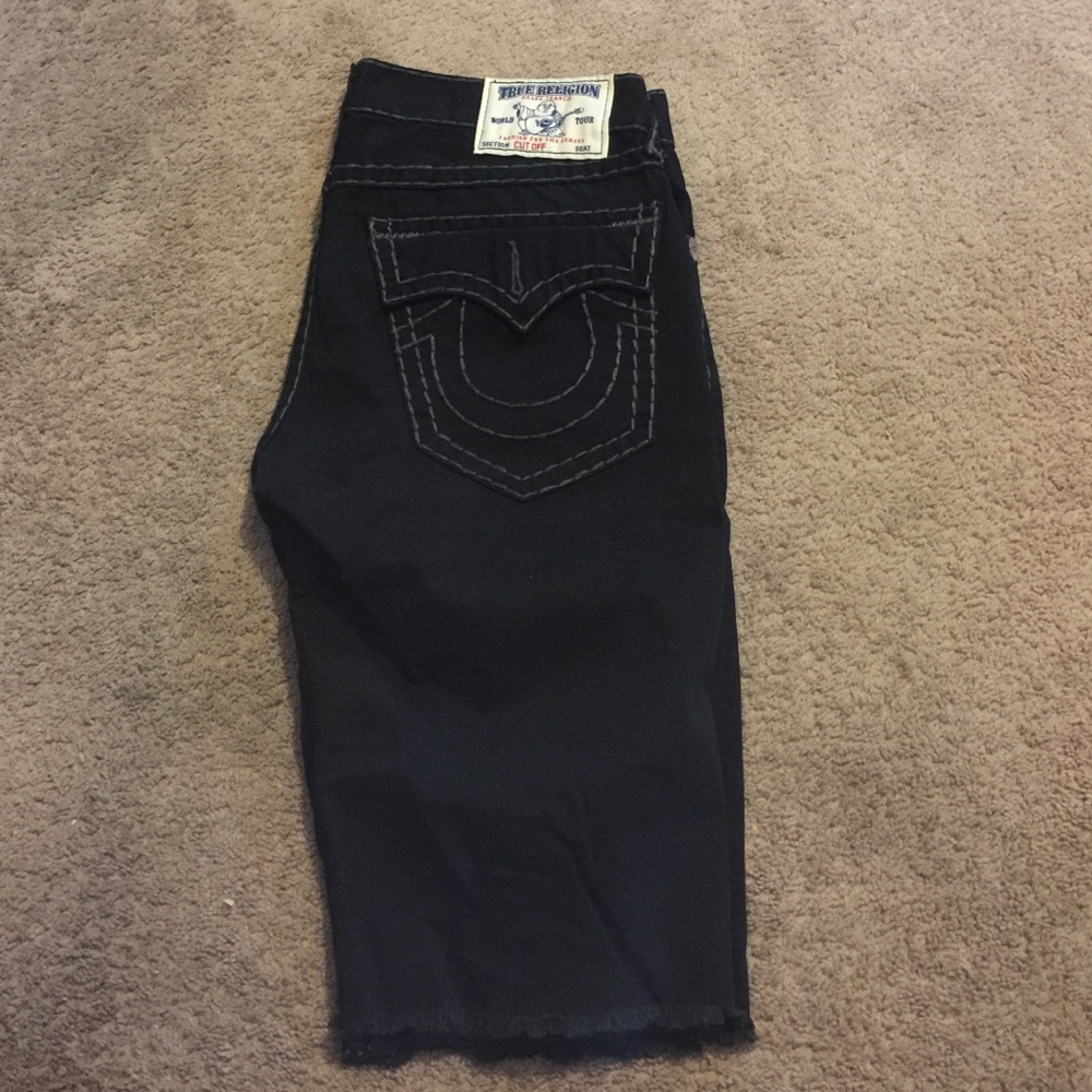 Black True Religion shorts
