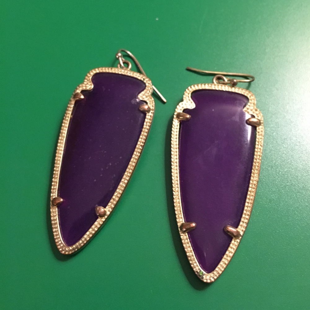 Kendra Scott Skylar earrings dark purple!