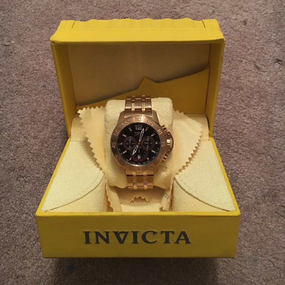 Invicta gold watch