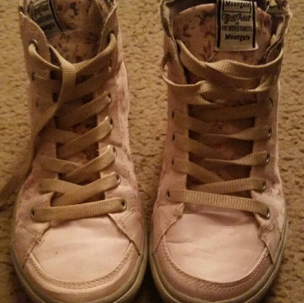 Light Pink Floral High Tops