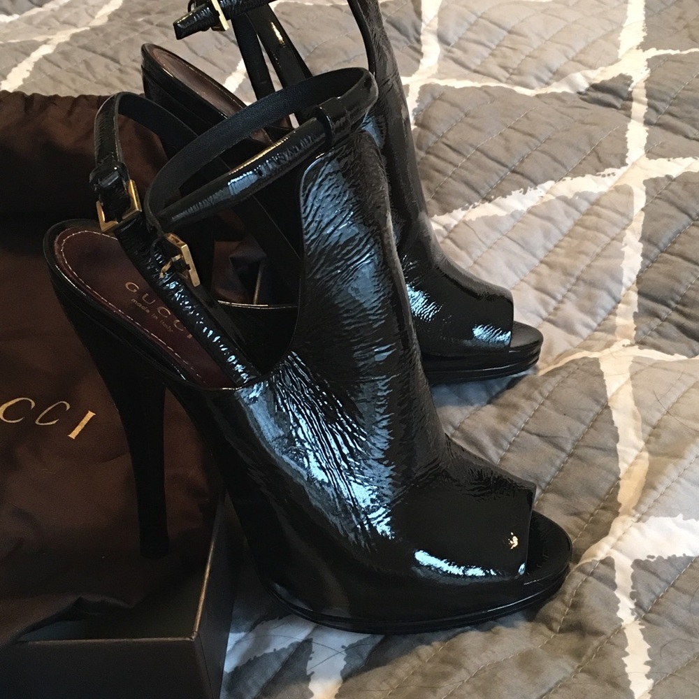 SALE! Gucci Jane Open Toe Bootie w Ankle Strap