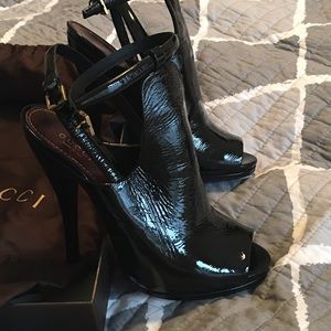 SALE! Gucci Jane Open Toe Bootie w Ankle Strap