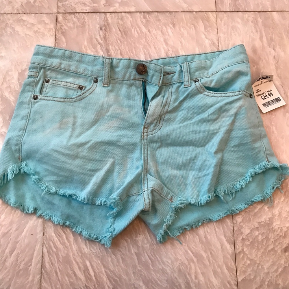 free people blue shorts