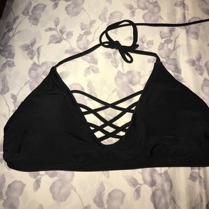 Black bathing suit top