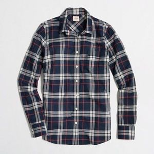 J Crew perfect fit plaid button up