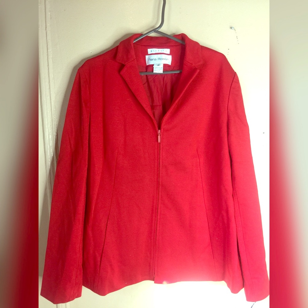 Rena Rowan red Blazer size 12 stretch