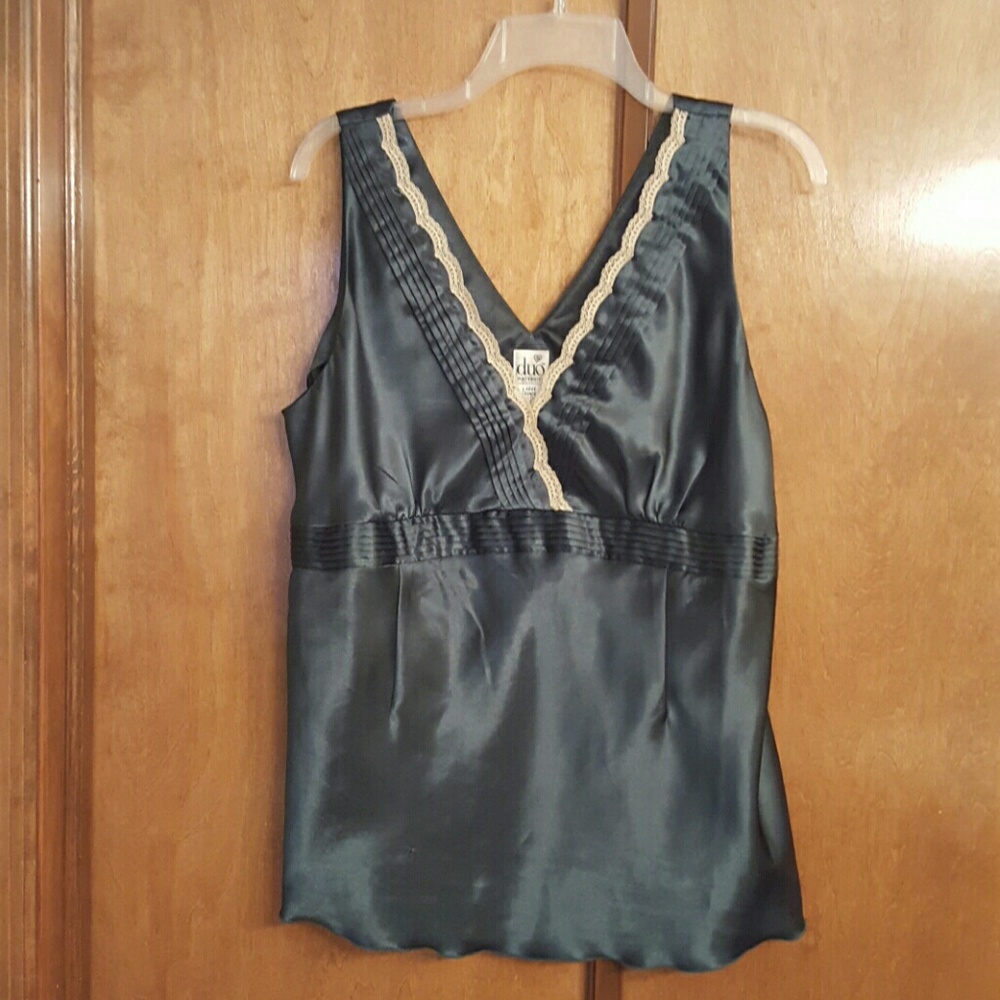 Duo maternity dress tank top, large.