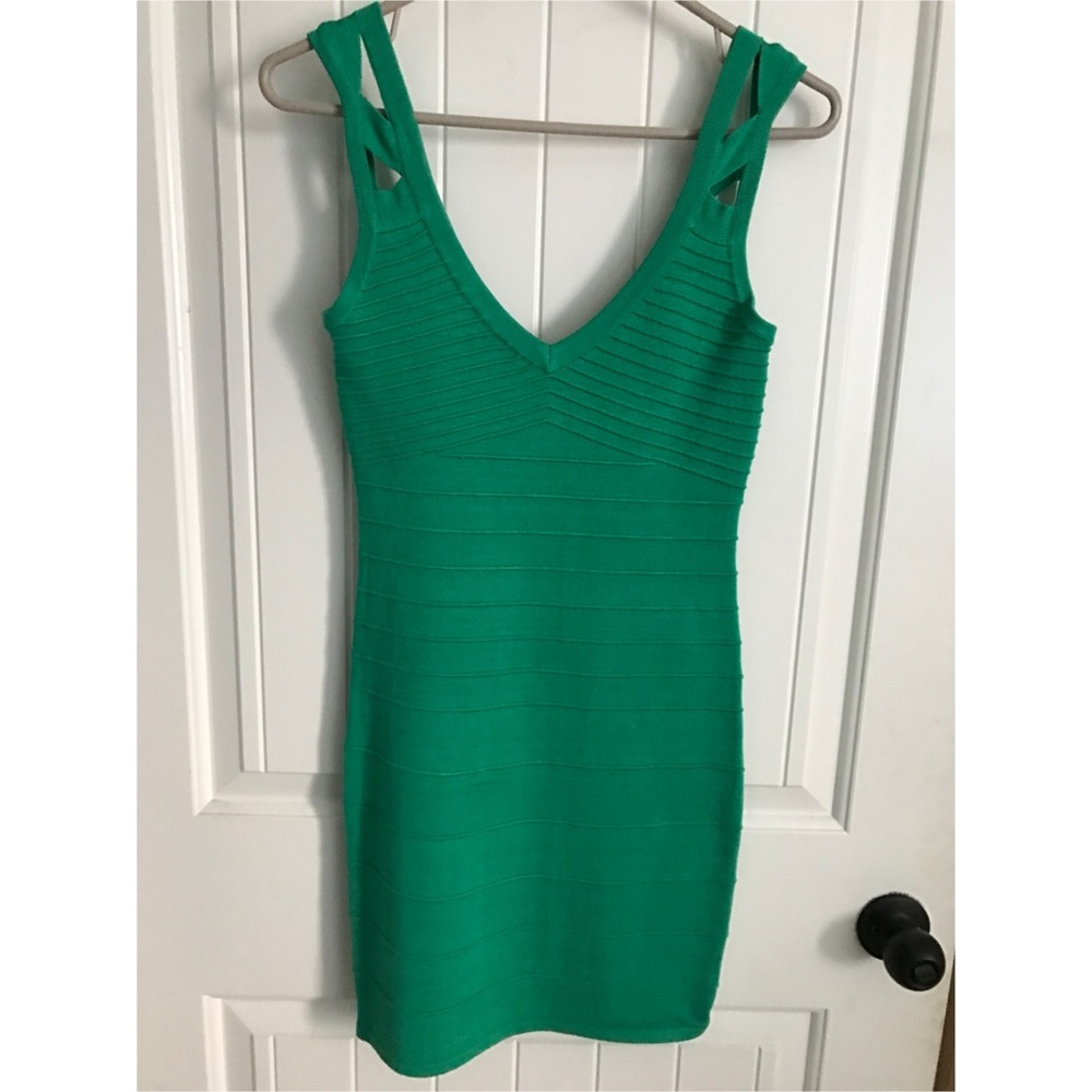 Emerald green bandage dress