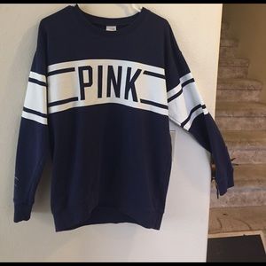Navy Blue PINK crew neck sweater/sweatshirt