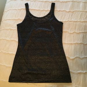 Banana Republic black glitter tank.