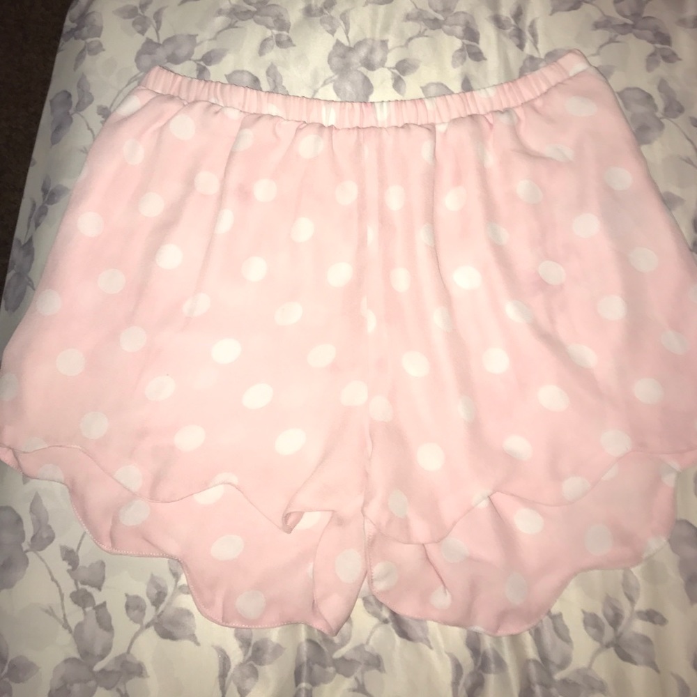 Pink white shorts