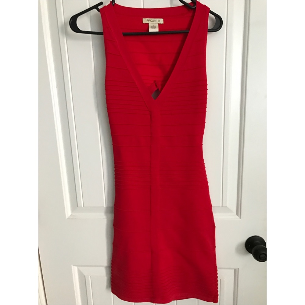 RED HOT dress with back cutout