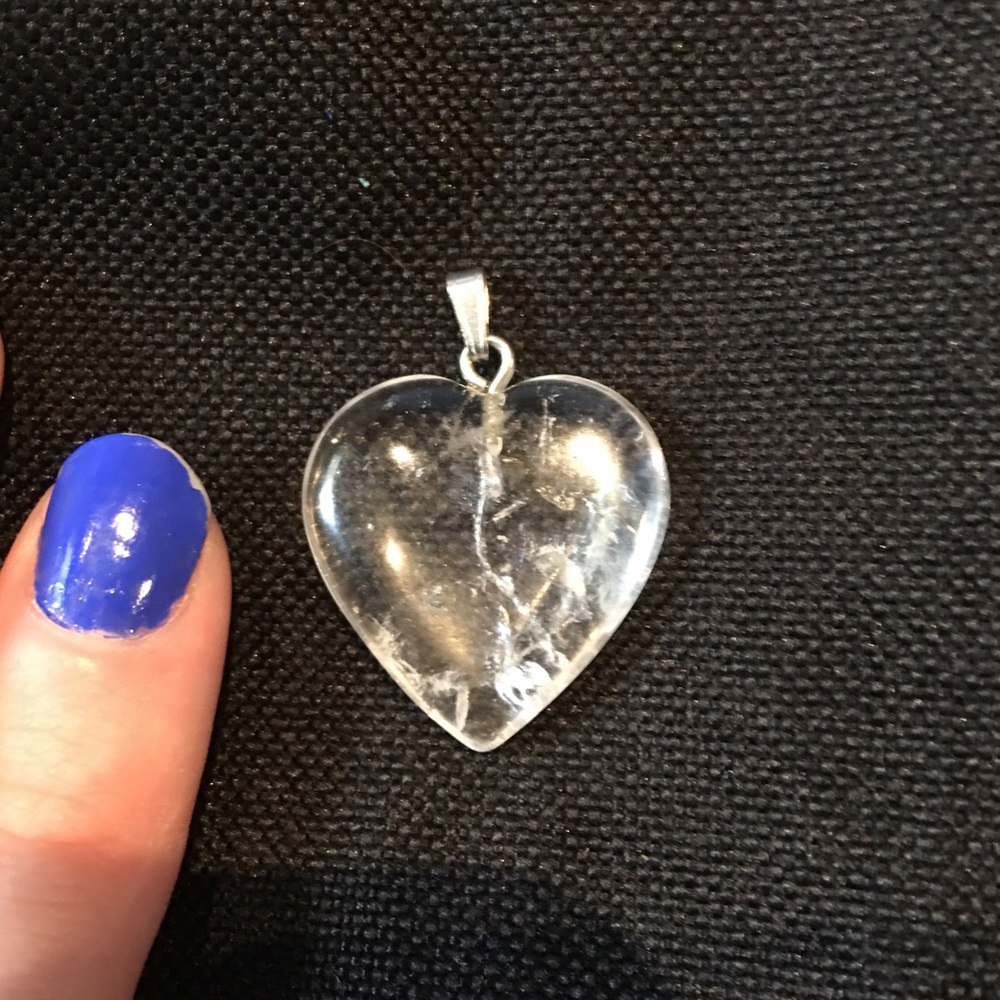 Quartz heart pendant