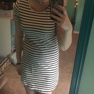Black and White Tee Shirt Dress