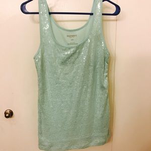 Brand-new never worn mint sequin old navy tank