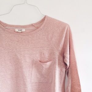 Madewell Long Sleeve Linen Raglan T-Shirt