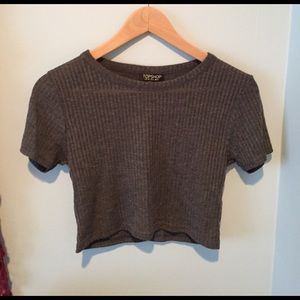 Grey Topshop crop top