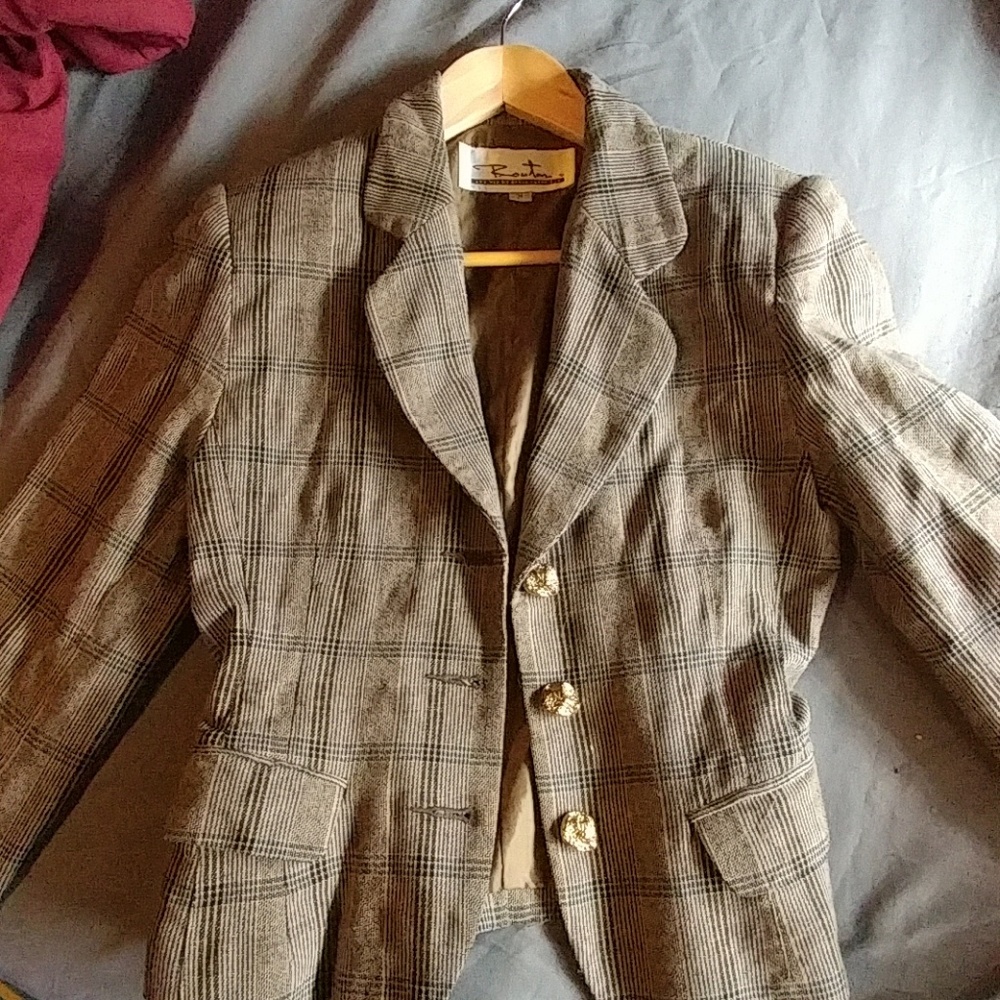 Vintage Plaid Blazer