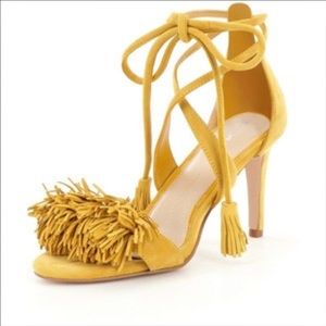 Gianni Bini Suede Festival Yellow  heel sandals