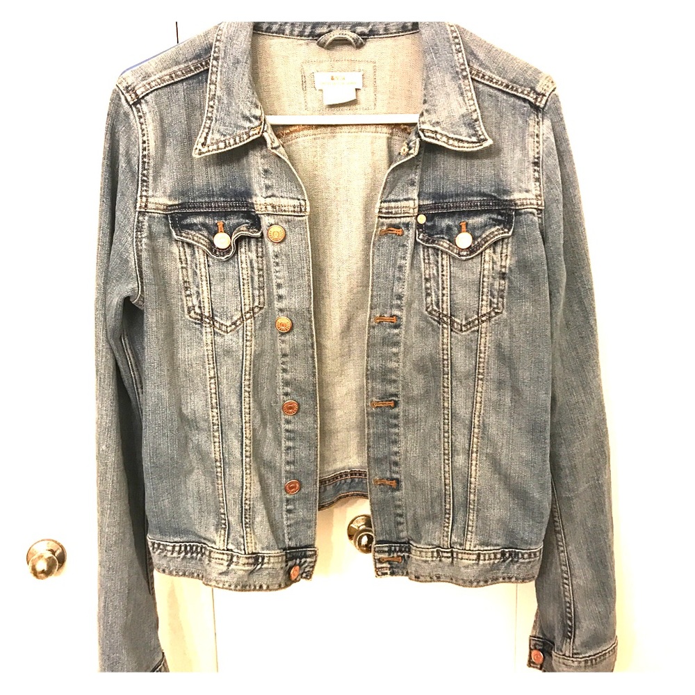 H&M denim stretch jacket light wash