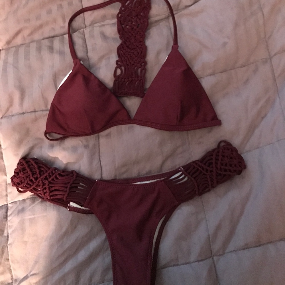 Burgendy Bikini