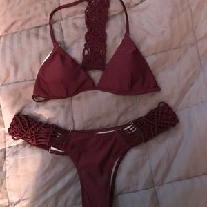 Burgendy Bikini