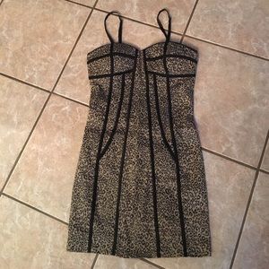 Leopard print fitted dress