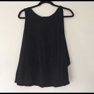 Black tank with exposed back