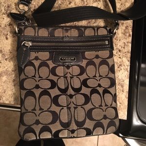 Black Coach cross-body bag