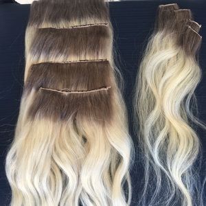 18" Balayage Ash Brown to Blonde Hair Extensions