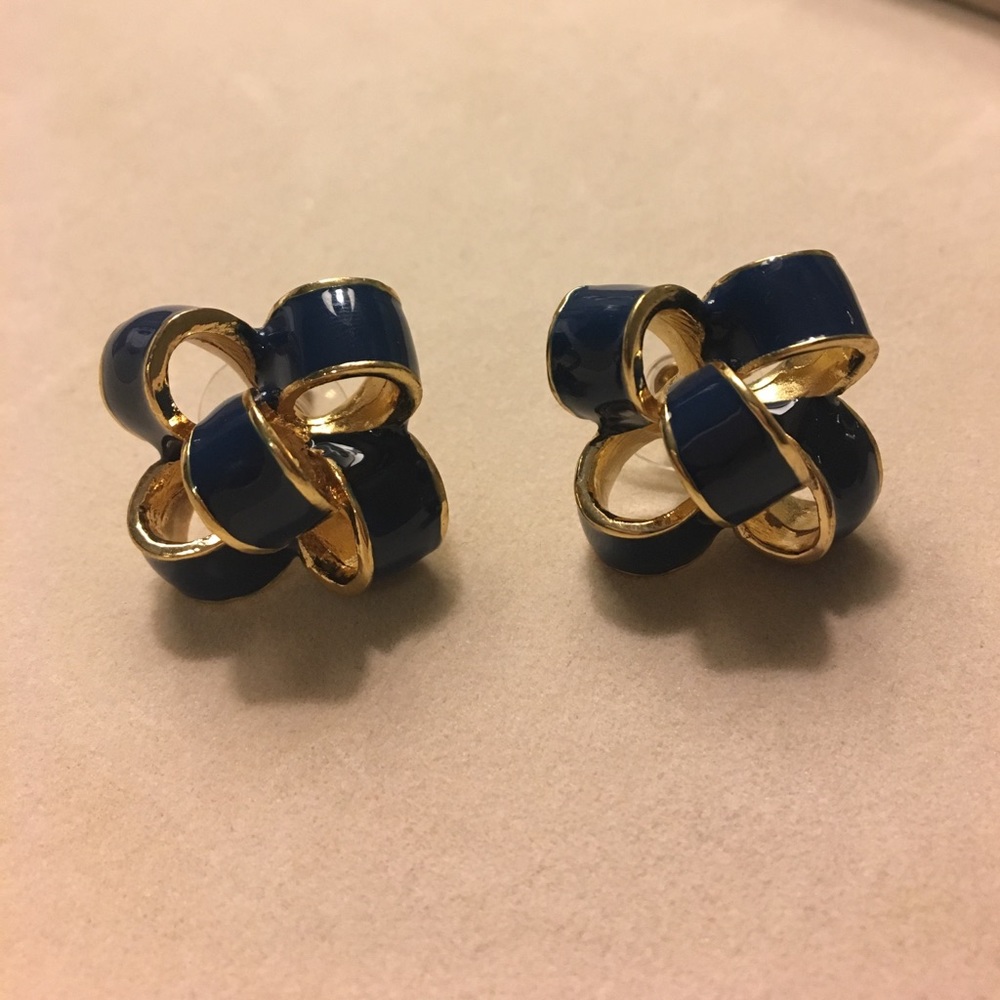 Lilly Pulitzer Navy Bow Earrings
