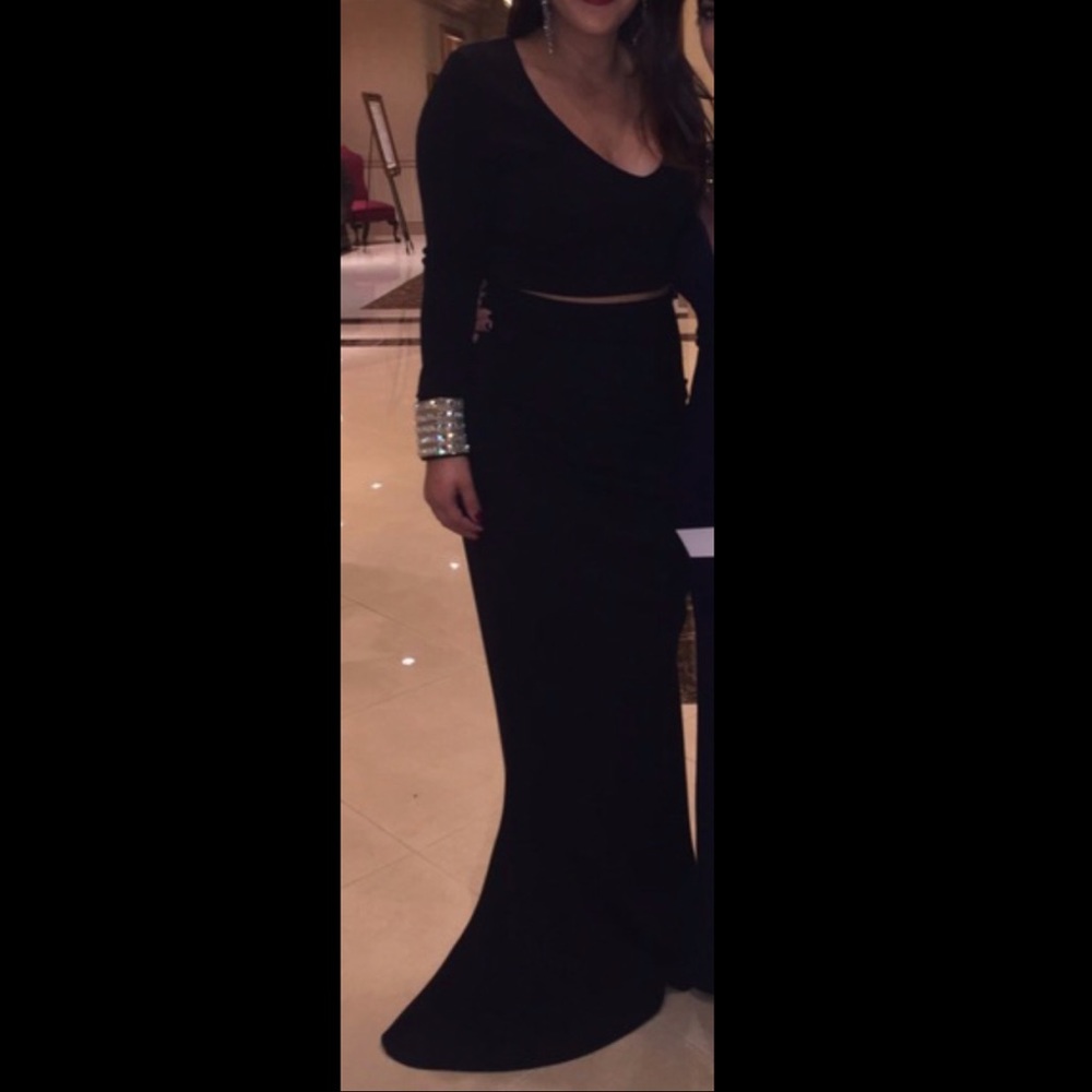 Two piece dress with stones on the arms! Gorgeous!