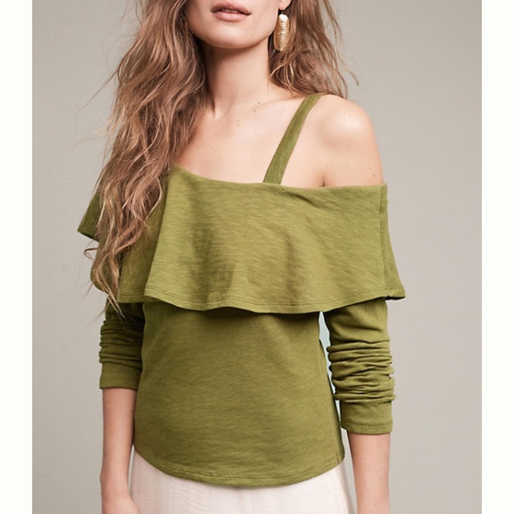 Anthropologie ruffle top