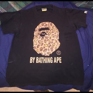 Bape cheetah print t-shirt