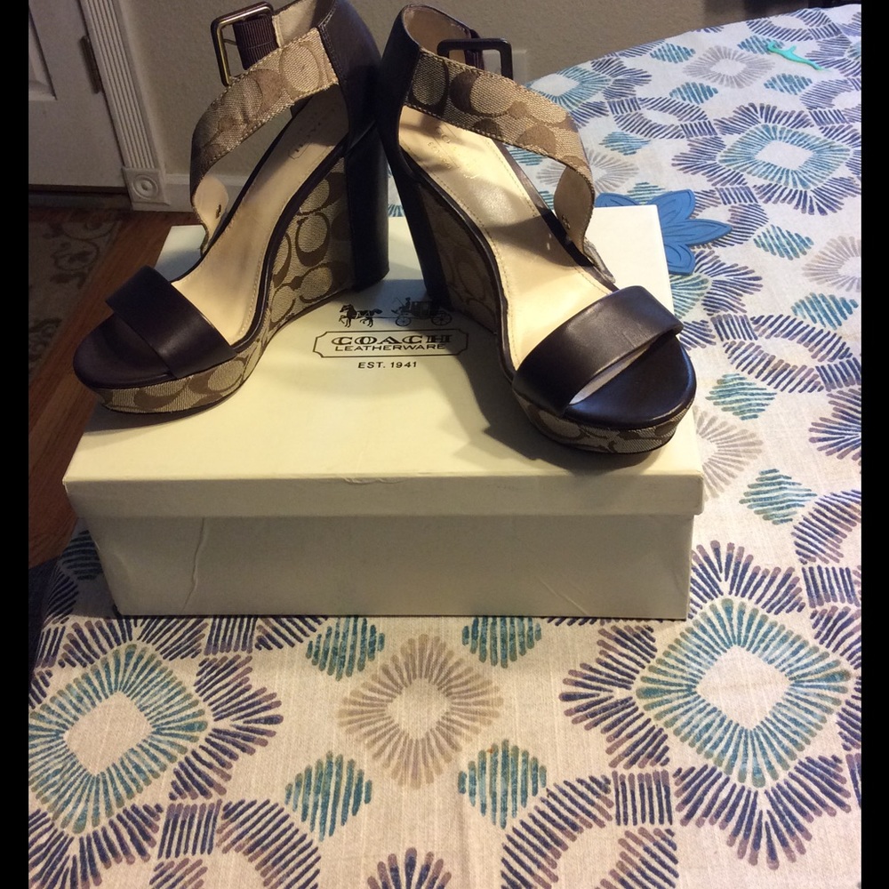 Coach wedges shoes
