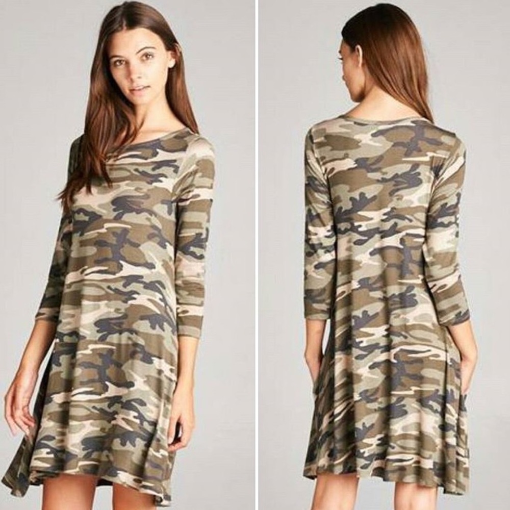 Camo tunic dress