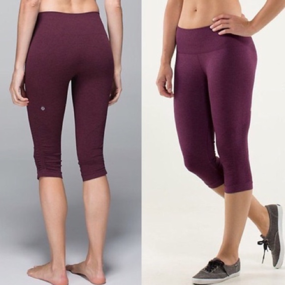 LULULEMON Ebb & Flow Ruched Crop Pants - SZ 8