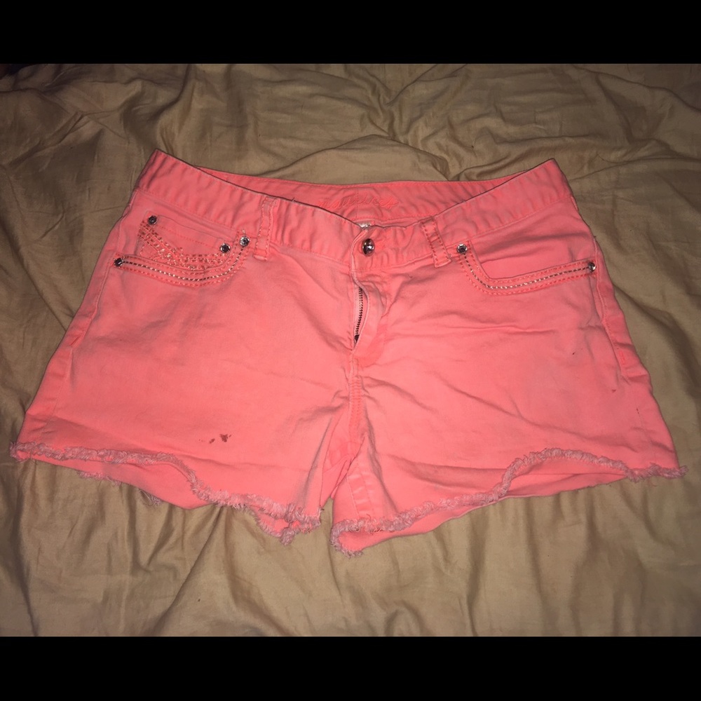Neon Orange Denim Maurice's Shorts