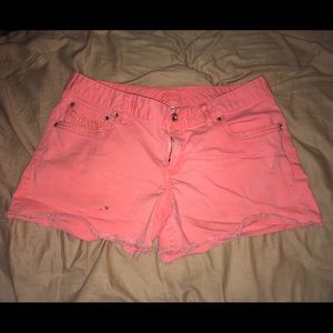 Neon Orange Denim Maurice's Shorts