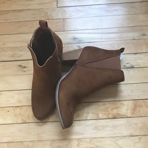 Light brown booties BRAND NEW NEVER WORN