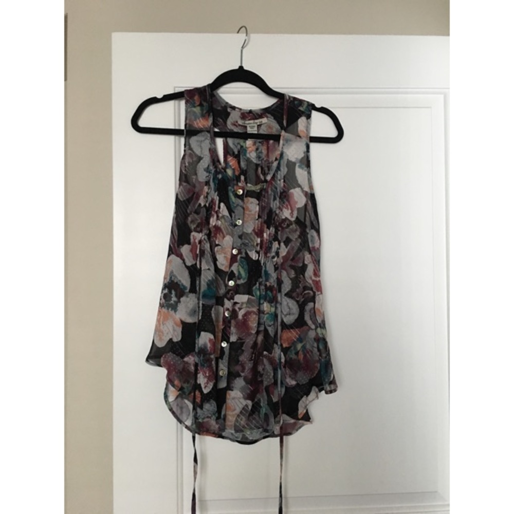 American Rag Floral sheer top