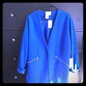 Royal Blue Coat size L nwt!